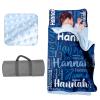 Evulum Custom Toddler Nap Mat for Daycare Kids Boys Sleeping Bag with Pillow and Blanket for Preschool Kindergarten, Personalized Name Monogrammed Nap Mats Deep Blue view 1