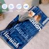 Evulum Custom Toddler Nap Mat for Daycare Kids Boys Sleeping Bag with Pillow and Blanket for Preschool Kindergarten, Personalized Name Monogrammed Nap Mats Deep Blue view 3