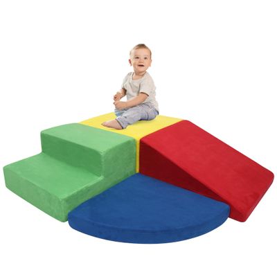 TOLEAD Large Baby Climbing Blocks 4pcs Climbing Toys for Toddlers - Ultra High Density Soft Foam Play Gym Equipment Easy Wash for Indoor Nursery