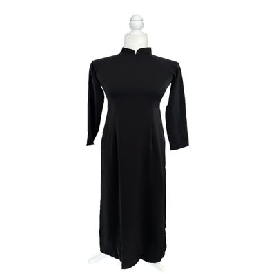 A1 Black Ao dai Vietnam Traditional Ao Dai For Women, Vietnamese Dress For Women, Tet Lunar New Year (XL)
