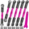 BRCatWPark Aluminum Turnbuckles Camber Links Upgrades Part for 1/10 Big Rock 3S V3 4WD BLX 1/8 Typhon 3S / Mega 550 V3 4WD BLX,Pink (Mismatch Big Rock V1 or V2 Model rc car) view 1
