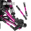 BRCatWPark Aluminum Turnbuckles Camber Links Upgrades Part for 1/10 Big Rock 3S V3 4WD BLX 1/8 Typhon 3S / Mega 550 V3 4WD BLX,Pink (Mismatch Big Rock V1 or V2 Model rc car) view 4