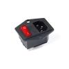 QZLIBEFUD AC-01 AC-14-F16 Electrical Power Socket 250V Rocker Switch Brass 10A Inlet Plug Connector Computer Outlet with Fuse(AC-14-F16C KCD4) view 3