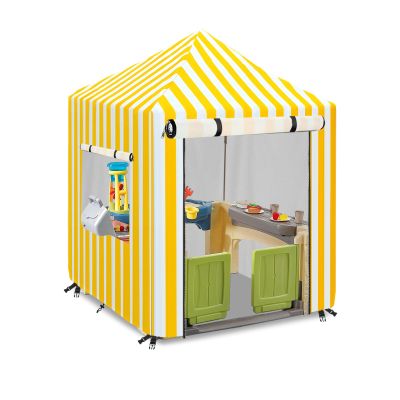 Hadisi Outdoor Playhouse Cover,600D Heavy Duty Waterproof Play House Covers,56" W x56 D x60 H,Suitable for All Around Playtime Patio with Canopy Playset -Yellow