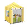 Hadisi Outdoor Playhouse Cover,600D Heavy Duty Waterproof Play House Covers,56" W x56 D x60 H,Suitable for All Around Playtime Patio with Canopy Playset -Yellow view 1