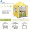 Hadisi Outdoor Playhouse Cover,600D Heavy Duty Waterproof Play House Covers,56" W x56 D x60 H,Suitable for All Around Playtime Patio with Canopy Playset -Yellow view 2