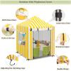 Hadisi Outdoor Playhouse Cover,600D Heavy Duty Waterproof Play House Covers,56" W x56 D x60 H,Suitable for All Around Playtime Patio with Canopy Playset -Yellow view 3