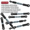 BRCatWPark RC Turnbuckles Camber Links Upgrades Part for 1/10 Slash 4X4 VXL/Rustler 4X4 VXL/Stampede 4X4 VXL/Bandit 4WD VXL,Aluminum Adjustable Turnbuckles Hop-Up,Titanium view 2
