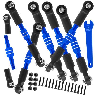 BRCatWPark Aluminum Turnbuckles Camber Links Upgrades Part for 1/10 Slash 2WD VXL/Rustler 2WD VXL/Bandit 2WD VXL/Stampede 2WD VXL,RC Alloy Adjustable Turnbuckles Hop-Up,Navy Blue