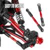 BRCatWPark Aluminum Turnbuckles Camber Links Upgrades Part for 1/10 Big Rock 3S V3 4WD BLX 1/8 Typhon 3S / Mega 550 V3 4WD BLX,Red (Mismatch Big Rock V1 or V2 Model rc car) view 4