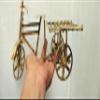 ToysCentral Basics Brass Mini Cycle Cart Miniature, Captivating Artistry, Nostalgic Indian Street Vendor Cart, Golden view 1