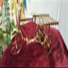 ToysCentral Basics Brass Mini Cycle Cart Miniature, Captivating Artistry, Nostalgic Indian Street Vendor Cart, Golden view 2