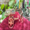 ToysCentral Basics Brass Mini Cycle Cart Miniature, Captivating Artistry, Nostalgic Indian Street Vendor Cart, Golden view 4