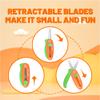 Safety Scissors for Kids, Retractable Small Scissors for Toddler Craft Ages 3-5 2-4 1-3, Cute Toddler Craft Preschool-Yellow view 2