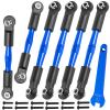BRCatWPark Aluminum Turnbuckles Camber Links Upgrades Part for 1/10 Big Rock 3S V3 4WD BLX 1/8 Typhon 3S / Mega 550 V3 4WD BLX,Navy Blue (Mismatch Big Rock V1 or V2 Model rc car) view 1
