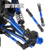 BRCatWPark Aluminum Turnbuckles Camber Links Upgrades Part for 1/10 Big Rock 3S V3 4WD BLX 1/8 Typhon 3S / Mega 550 V3 4WD BLX,Navy Blue (Mismatch Big Rock V1 or V2 Model rc car) view 4