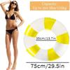 2PCS Pool Floats for Adult Striped Swim Ring Pool Floaties Inflatable Large Swimming Pool Raft Party Water Girls Boys Summer Beach Lounger Float Party Supplies (90#Yellow, 2) view 2