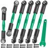 BRCatWPark Aluminum Turnbuckles Camber Links Upgrades Part for 1/10 Big Rock 3S V3 4WD BLX 1/8 Typhon 3S / Mega 550 V3 4WD BLX,Green (Mismatch Big Rock V1 or V2 Model rc car)