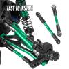 BRCatWPark Aluminum Turnbuckles Camber Links Upgrades Part for 1/10 Big Rock 3S V3 4WD BLX 1/8 Typhon 3S / Mega 550 V3 4WD BLX,Green (Mismatch Big Rock V1 or V2 Model rc car) view 4