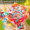 NIPLOOOW Magnetic Fishing Game Toys, Rotating Board Game with Music Including 48 Fishes and 8 Fishing Poles, Party Game Toys for Kids Age 4 5 6 7 8 and Up view 2