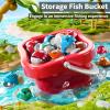 NIPLOOOW Magnetic Fishing Game Toys, Rotating Board Game with Music Including 48 Fishes and 8 Fishing Poles, Party Game Toys for Kids Age 4 5 6 7 8 and Up view 4