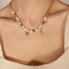 French Retro Style Necklace,Freshwater Pearl Necklace,Nature Pearl Choker Necklace White Pearl Charm Freshwater Pearl Necklace,Multicolor Stone Collarbone Pendant Necklaces,for Women Gifts (A1) view 3