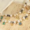 French Retro Style Necklace,Freshwater Pearl Necklace,Nature Pearl Choker Necklace White Pearl Charm Freshwater Pearl Necklace,Multicolor Stone Collarbone Pendant Necklaces,for Women Gifts (A1) view 4