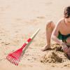 CoudarTitie Children's Gardening Set with Wooden Tools for and Learning, Leaf rake view 2