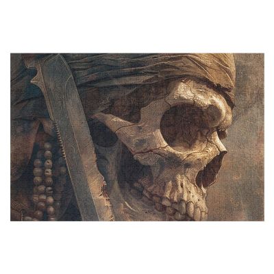 1000 PCS Jigsaw Puzzle for Adults Wooden Challenging Puzzle Skull Wearing Headband Custom Personalized Picture Puzzle for Adults & Kids Family Game Nights Wooden Puzzle