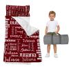 Duckbe Toddler Daycare Nap Mat - Preschool Sleeping Bag with Pillow and Blanket, Custom Preschool Nap Gift for Kids, Comfortable & Cozy Nap Mat for Toddler Girl and Boy, Dark Red & White view 1