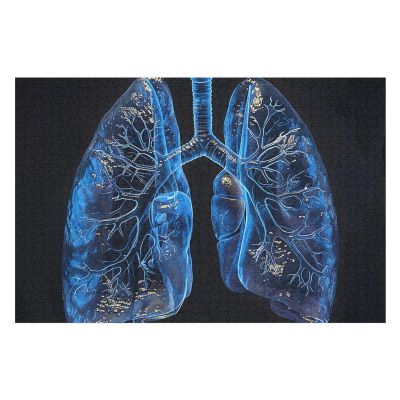 1000 PCS Jigsaw Puzzle for Adults Wooden Challenging Puzzle Lungs Under The Light Custom Personalized Picture Puzzle for Adults & Kids Family Game Nights Wooden Puzzle
