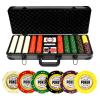 JIESITE 14 Gram Clay Poker Chips Set Texas Holdem 500PCS Poker Chips Set Blank Chips with High-End Chip Case and Poker Accessories for Blackjack Poker Games (F 500PCS Blank Chips) view 1