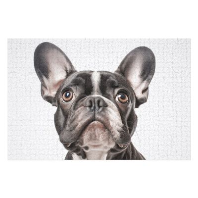 1000 PCS Jigsaw Puzzle for Adults Wooden Challenging Puzzle A French Bulldog Custom Personalized Picture Puzzle for Adults & Kids Family Game Nights Wooden Puzzle