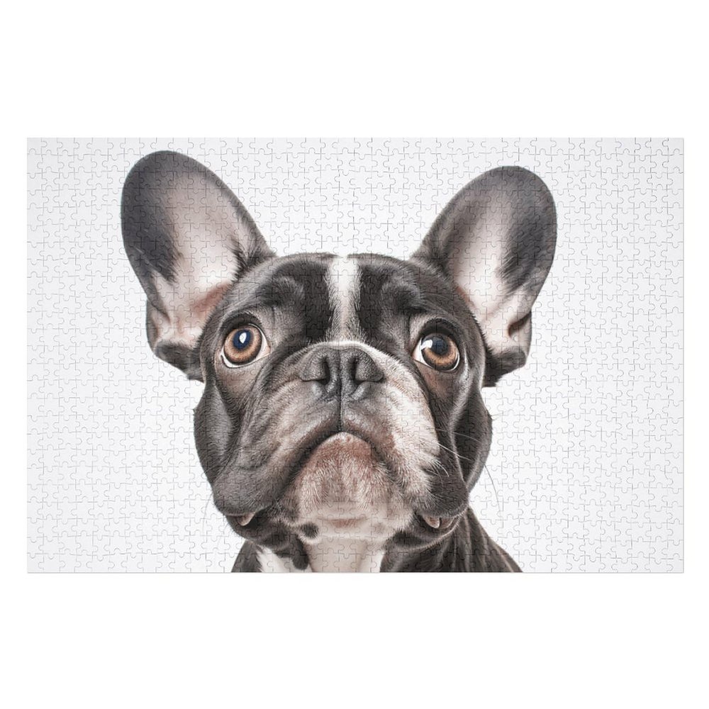 1000 PCS Jigsaw Puzzle for Adults Wooden Challenging Puzzle A French Bulldog Custom Personalized Picture Puzzle for Adults & Kids Family Game Nights Wooden Puzzle