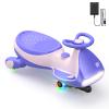 FanttikRide N7 Pro Electric Wiggle Car with Pedal, Rechargeable Battery, CyberWiggle, 2 in 1 Swing Car, 2 Speeds Max 4 Mph, Anti-Rollover, Flashing Wheels, Bluetooth, for Ages 3 and Up, 150 Lbs, Pink view 1