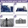 Duckbe Toddler Daycare Nap Mat - Preschool Sleeping Bag with Pillow and Blanket, Custom Preschool Nap Gift for Kids, Comfortable & Cozy Nap Mat for Toddler Girl and Boy, Navy & White view 4
