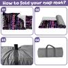 Duckbe Toddler Nap Mat - Preschool Sleeping Bag with Pillow and Blanket, Customizable Nap Mat for Toddler Girls and Boys, Black & Pink view 4