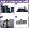 Duckbe Toddler Daycare Nap Mat - Preschool Sleeping Bag with Pillow and Blanket, Custom Preschool Nap Gift for Kids, Comfortable & Cozy Nap Mat for Toddler Girl and Boy, Black & Purple view 4