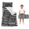 Duckbe Toddler Daycare Nap Mat - Preschool Sleeping Bag with Pillow and Blanket, Custom Preschool Nap Gift for Kids, Comfortable & Cozy Nap Mat for Toddler Girl and Boy, Grey & White view 1