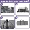 Duckbe Toddler Daycare Nap Mat - Preschool Sleeping Bag with Pillow and Blanket, Custom Preschool Nap Gift for Kids, Comfortable & Cozy Nap Mat for Toddler Girl and Boy, Grey & White view 4