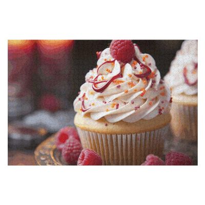 1000 PCS Jigsaw Puzzle for Adults Wooden Challenging Puzzle Cupcake Dessert Custom Personalized Picture Puzzle for Adults & Kids Family Game Nights Wooden Puzzle