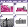 Duckbe Toddler Daycare Nap Mat - Preschool Sleeping Bag with Pillow and Blanket, Custom Preschool Nap Gift for Kids, Comfortable & Cozy Nap Mat for Toddler Girl and Boy, Dark Pink & White view 4