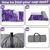 Duckbe Toddler Daycare Nap Mat - Preschool Sleeping Bag with Pillow and Blanket, Custom Preschool Nap Gift for Kids, Comfortable & Cozy Nap Mat for Toddler Girl and Boy, Purple & White view 4