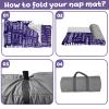 Duckbe Toddler Daycare Nap Mat - Preschool Sleeping Bag with Pillow and Blanket, Custom Preschool Nap Gift for Kids, Comfortable & Cozy Nap Mat for Toddler Girl and Boy, Dark Purple & White view 4
