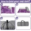 Duckbe Toddler Daycare Nap Mat - Preschool Sleeping Bag with Pillow and Blanket, Custom Preschool Nap Gift for Kids, Comfortable & Cozy Nap Mat for Toddler Girl and Boy, Orchid & White view 4