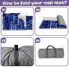 Duckbe Toddler Daycare Nap Mat - Preschool Sleeping Bag with Pillow and Blanket, Custom Preschool Nap Gift for Kids, Comfortable & Cozy Nap Mat for Toddler Girl and Boy, Navy & Blue view 4
