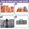 Duckbe Toddler Daycare Nap Mat - Preschool Sleeping Bag with Pillow and Blanket, Custom Preschool Nap Gift for Kids, Comfortable & Cozy Nap Mat for Toddler Girl and Boy, Light Orange & White view 4