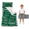 Duckbe Toddler Daycare Nap Mat - Preschool Sleeping Bag with Pillow and Blanket, Custom Preschool Nap Gift for Kids, Comfortable & Cozy Nap Mat for Toddler Girl and Boy, Green & White view 1