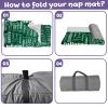 Duckbe Toddler Daycare Nap Mat - Preschool Sleeping Bag with Pillow and Blanket, Custom Preschool Nap Gift for Kids, Comfortable & Cozy Nap Mat for Toddler Girl and Boy, Green & White view 4