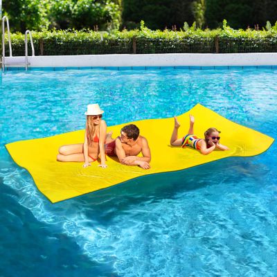 ZIPEAK Lily Pad Floating Mat, 8' x 4' Floating Mat for Lake, 3-Layer Tear-Resistant XPE Foam with a 16.4 FT Bungee Tether, A Great Companion for Boat Trips and Pool Fun (8' x 4' x 1.3")